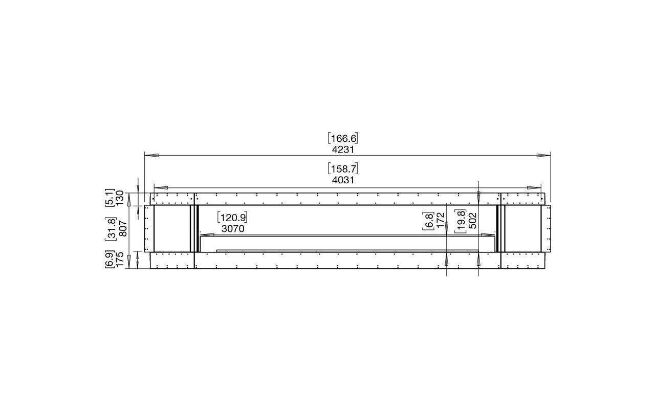 Flex 158SS.BX2 Single Sided Fireplace Insert