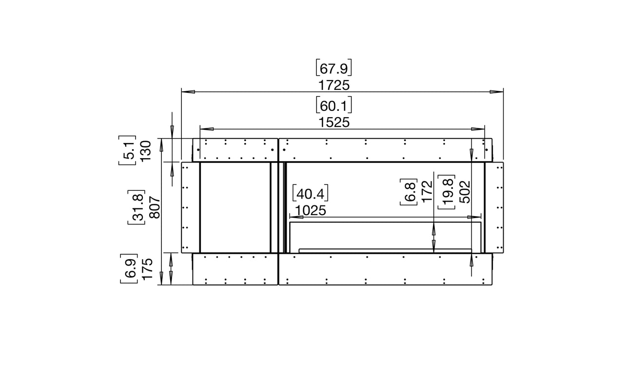 Flex 60SS.BXL Single Sided Fireplace Insert
