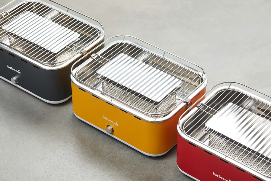 Barbecook Carlo Portable Charcoal Table Grill - Green/Grey/Red/Yellow Barbecook