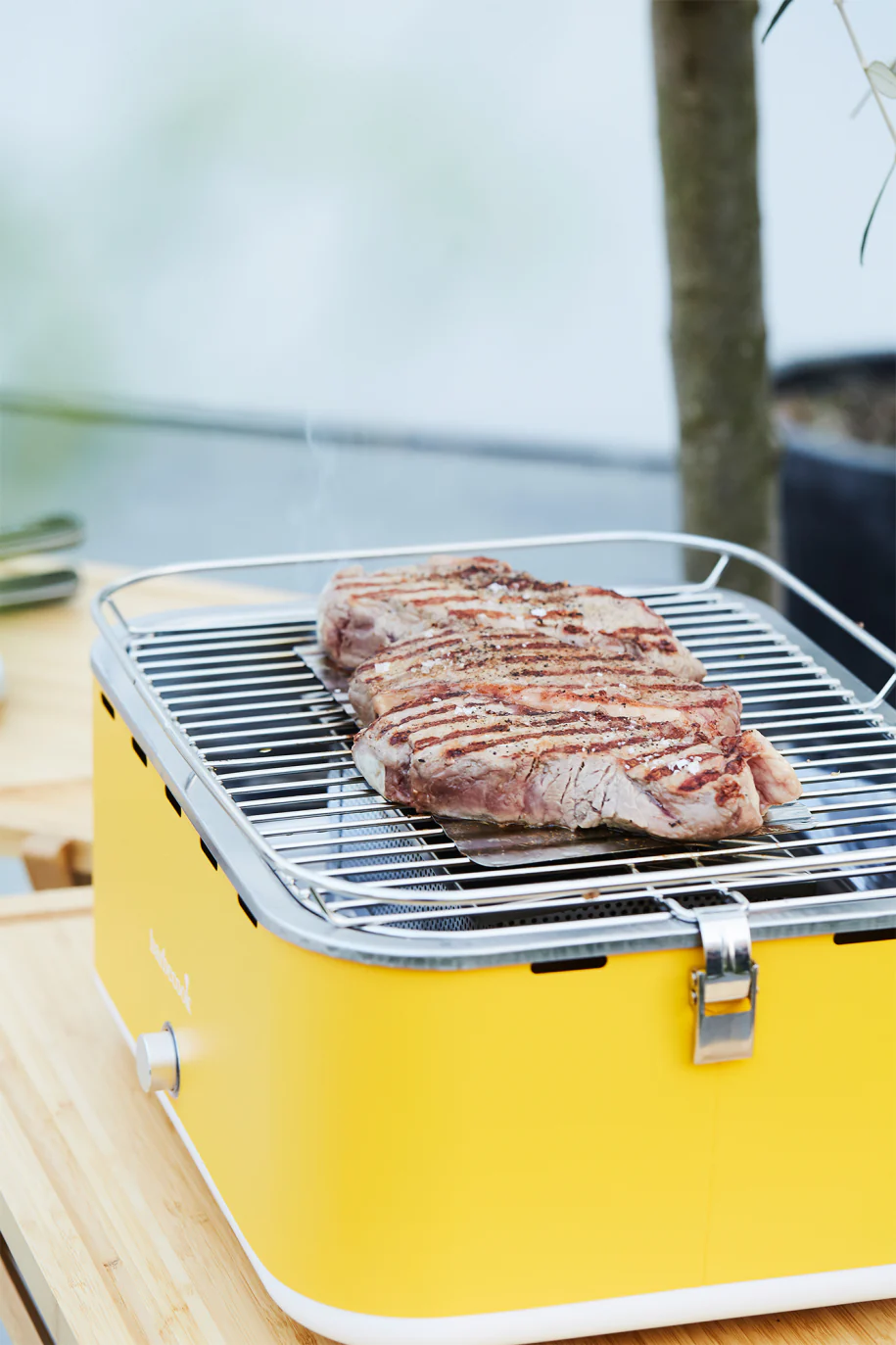 Barbecook Carlo Portable Charcoal Table Grill - Green/Grey/Red/Yellow Barbecook