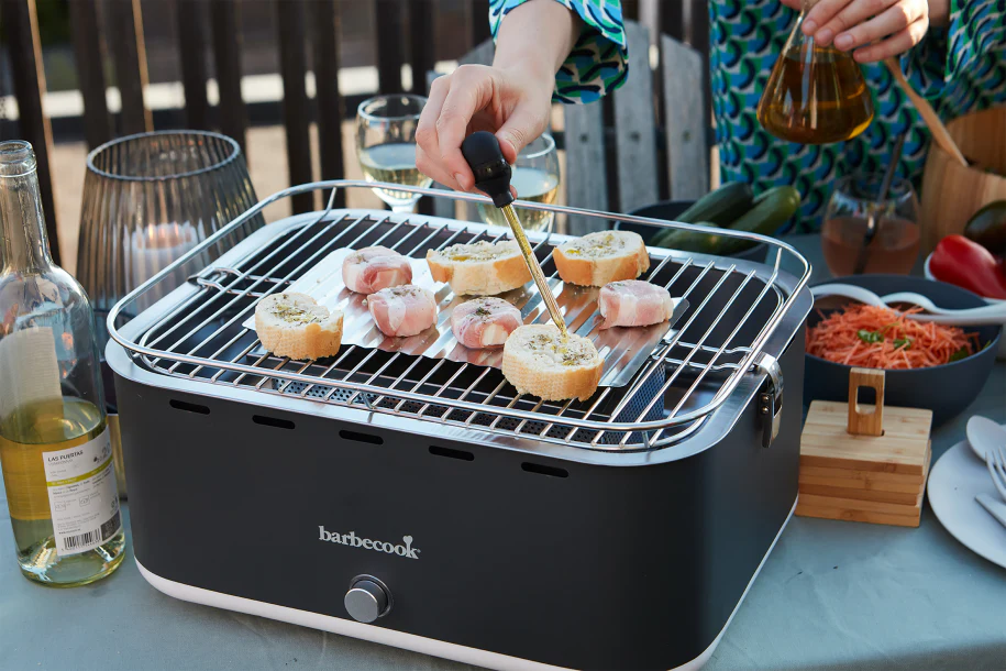 Barbecook Carlo Portable Charcoal Table Grill - Green/Grey/Red/Yellow Barbecook