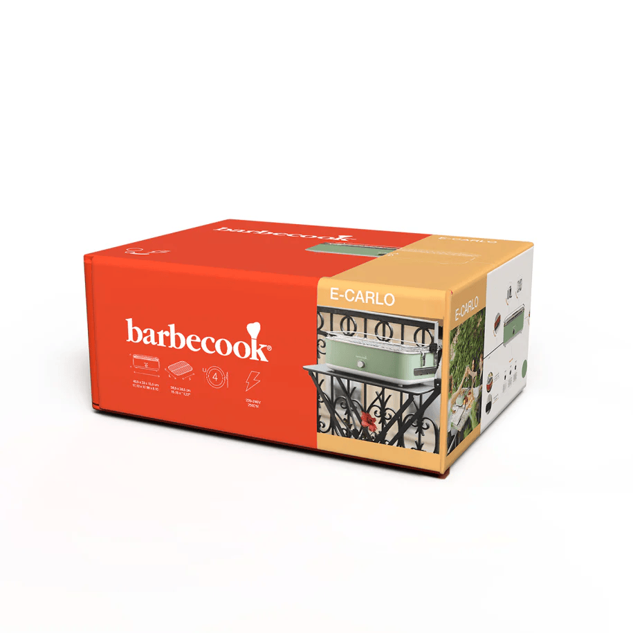 Barbecook E-Carlo Portable Electric Table Grill - Green/Grey/Red Barbecook