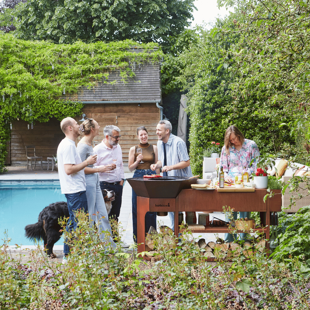 Barbecook Nestor Island Plancha BBQ With Countertop - Corten Steel Barbecook