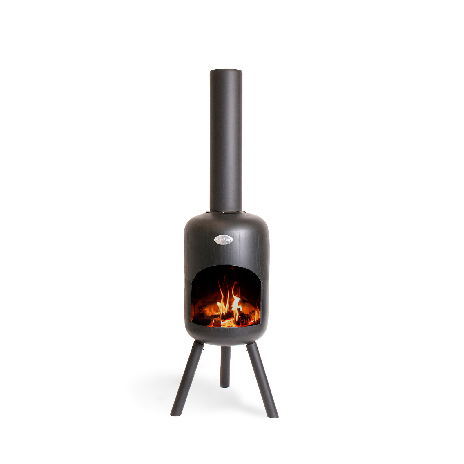 Bonfeu Bonbini Outdoor Chiminea Fireplace - Black