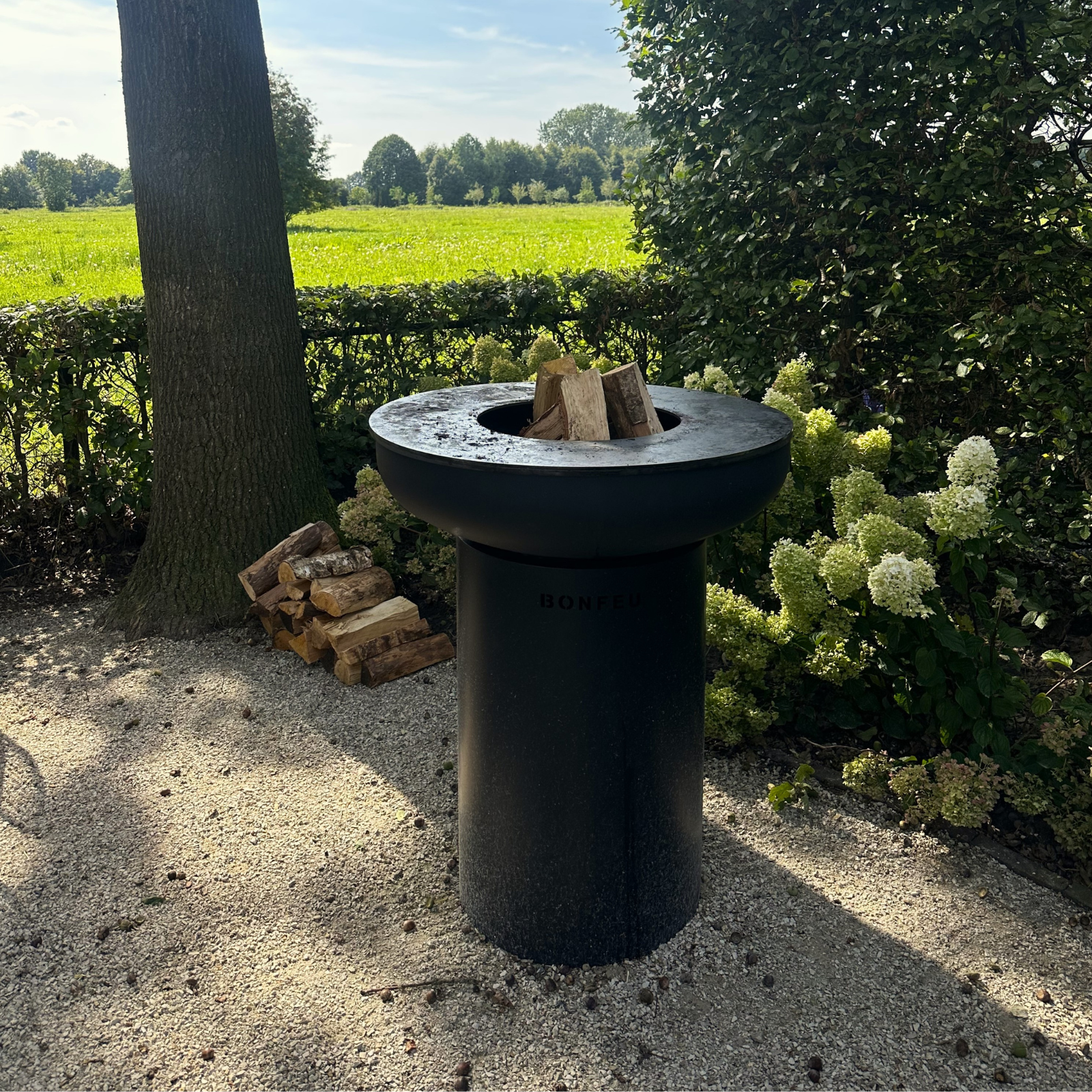 Bonfeu Bonbiza Closed Outdoor Fire Bowl Grill - Black