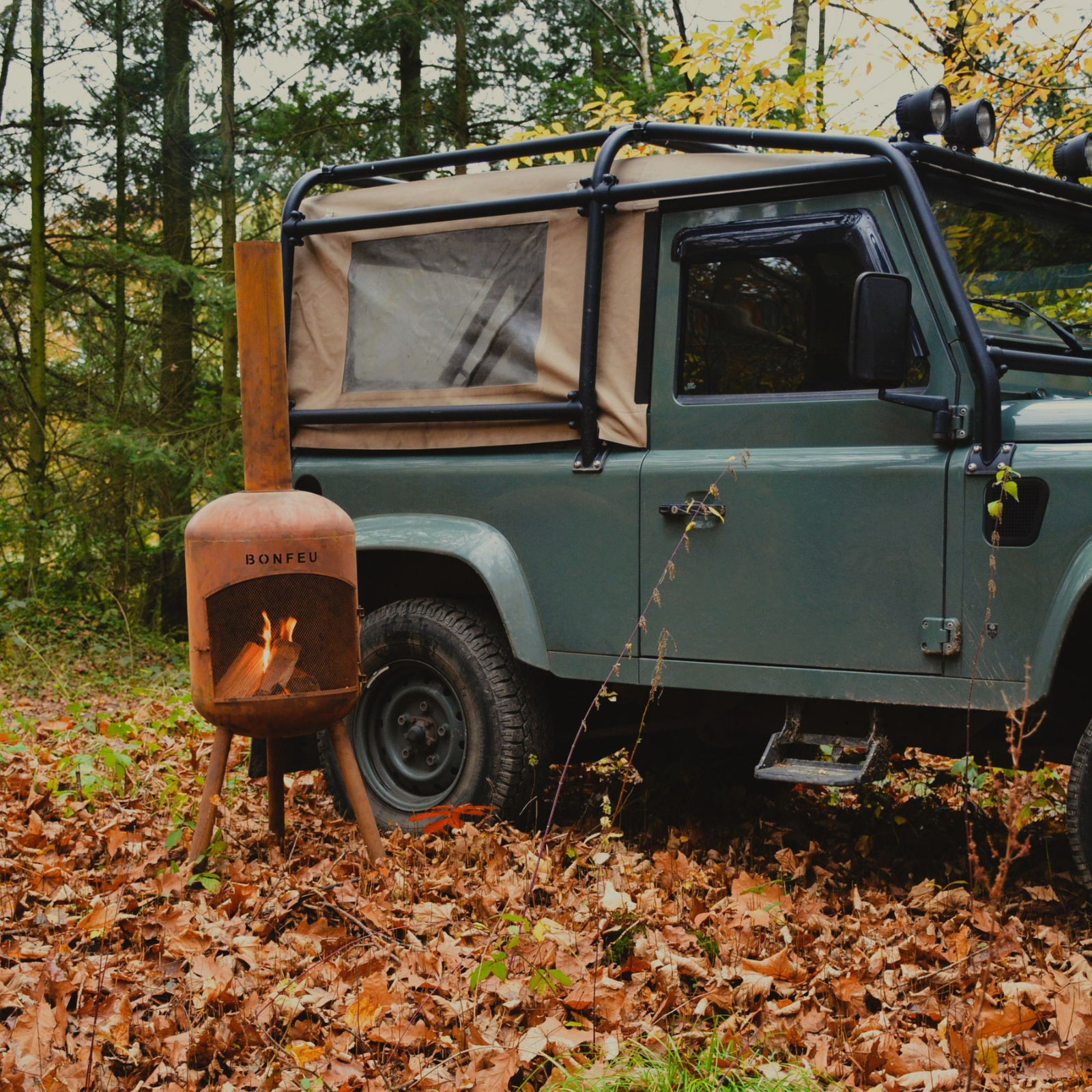 Bonfeu Bonbono Garden Chiminea Fireplace - Black/Corten