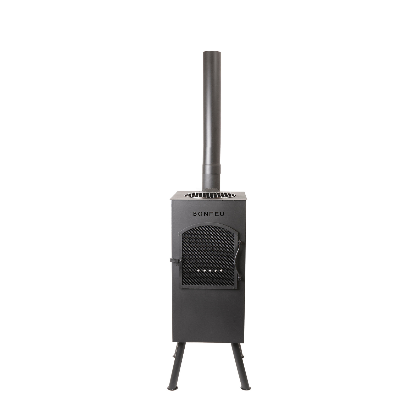 Bonfeu Boncarré Outdoor Chiminea Fireplace - Black/Corten