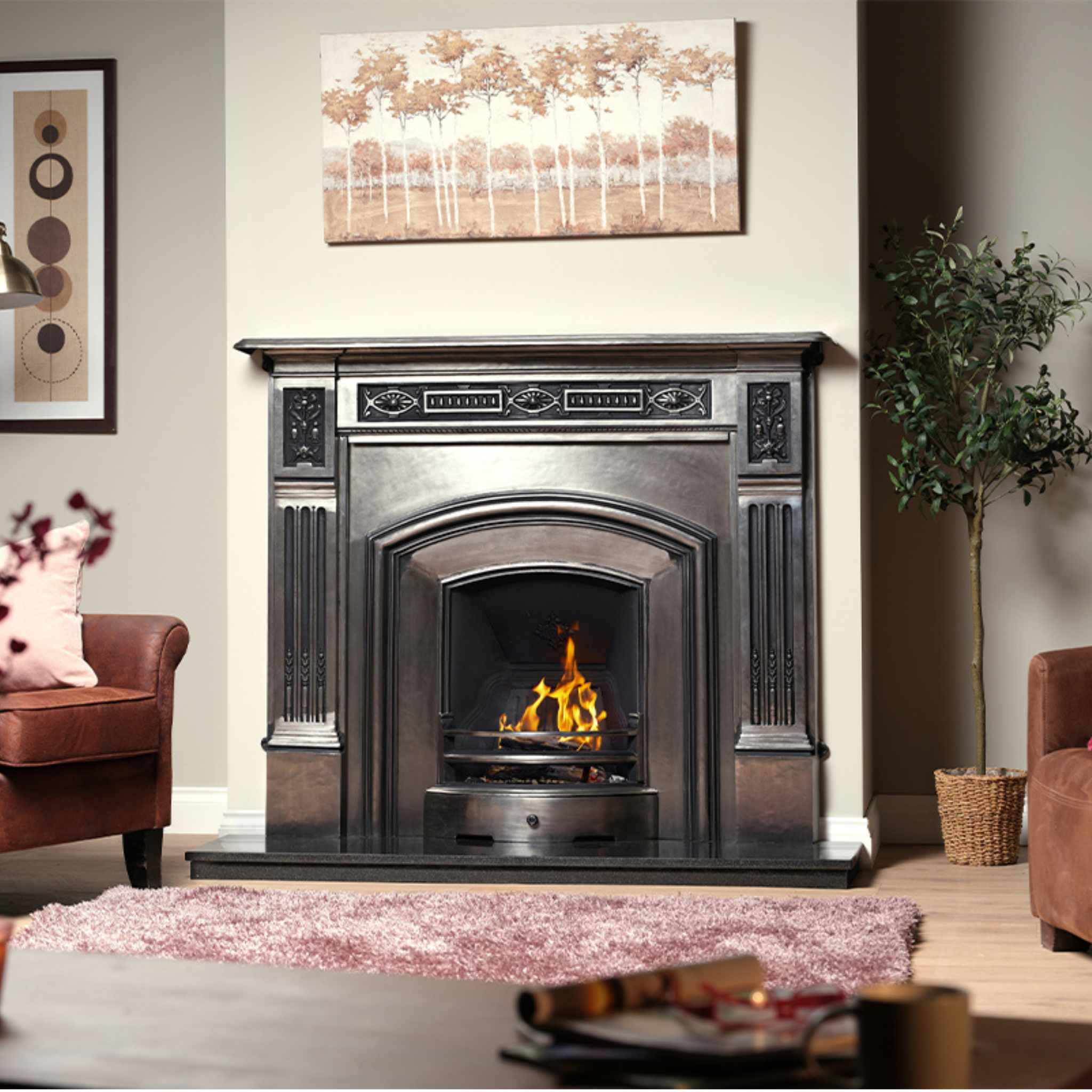 Carron London Plate Cast Iron Fireplace Insert