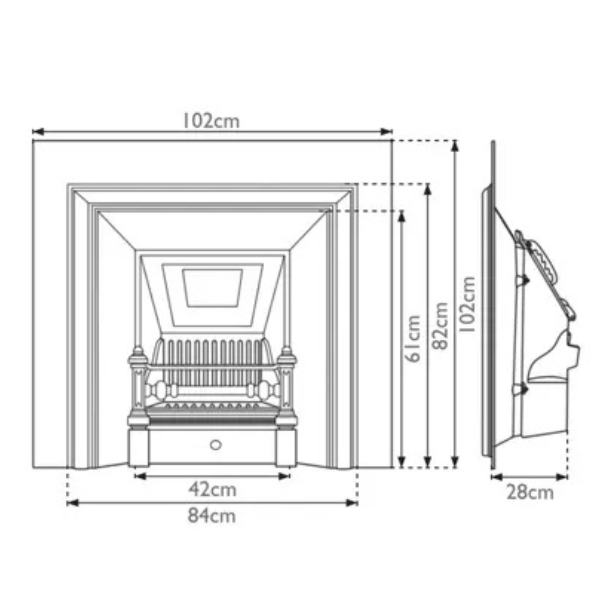 Carron Royal Cast Iron Fireplace Insert