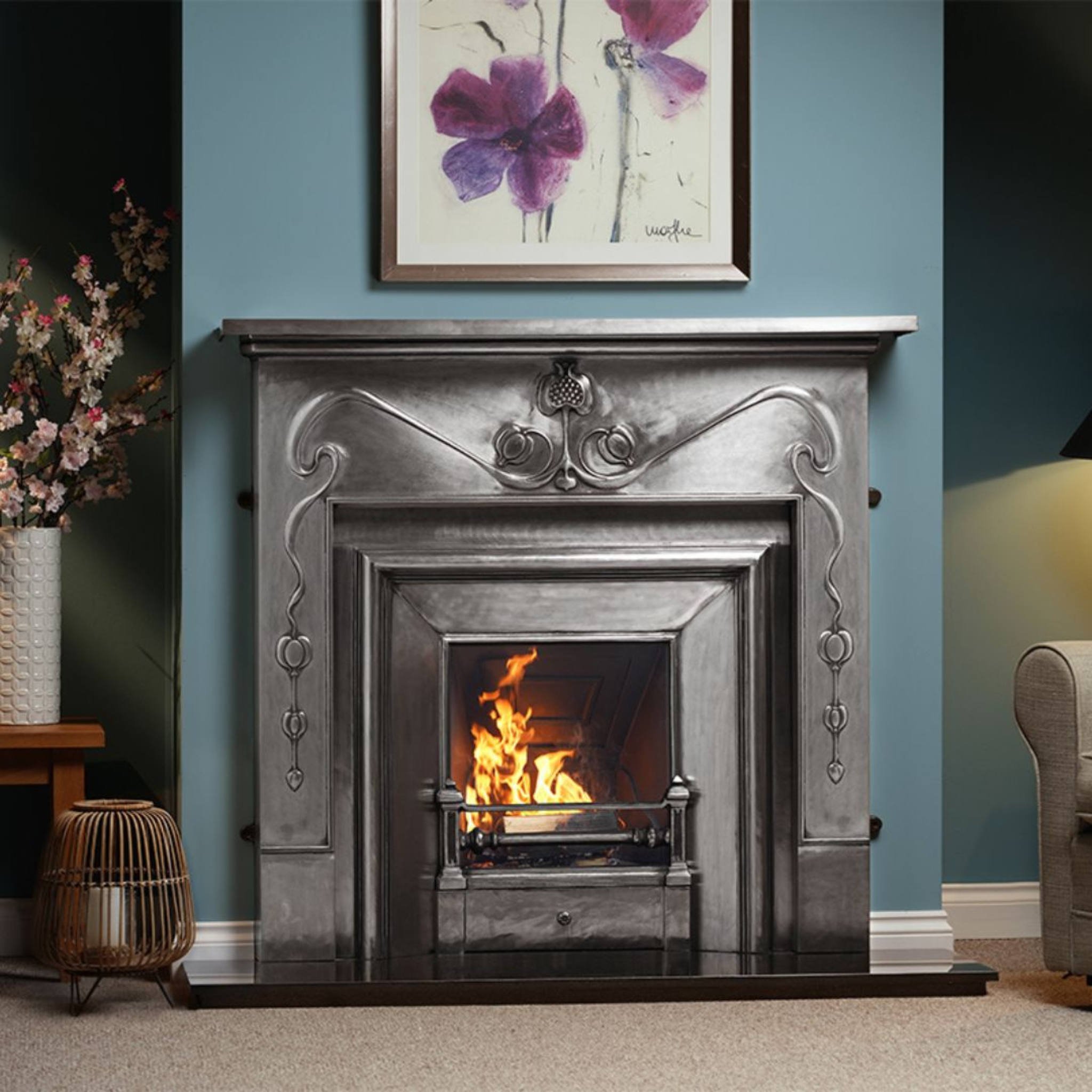 Carron The Art Noveau Cast Iron Fireplace Surround
