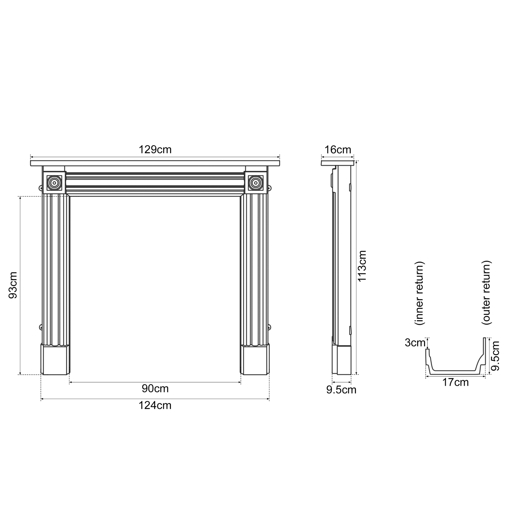 Carron The Regent Cast Iron Fireplace Surround