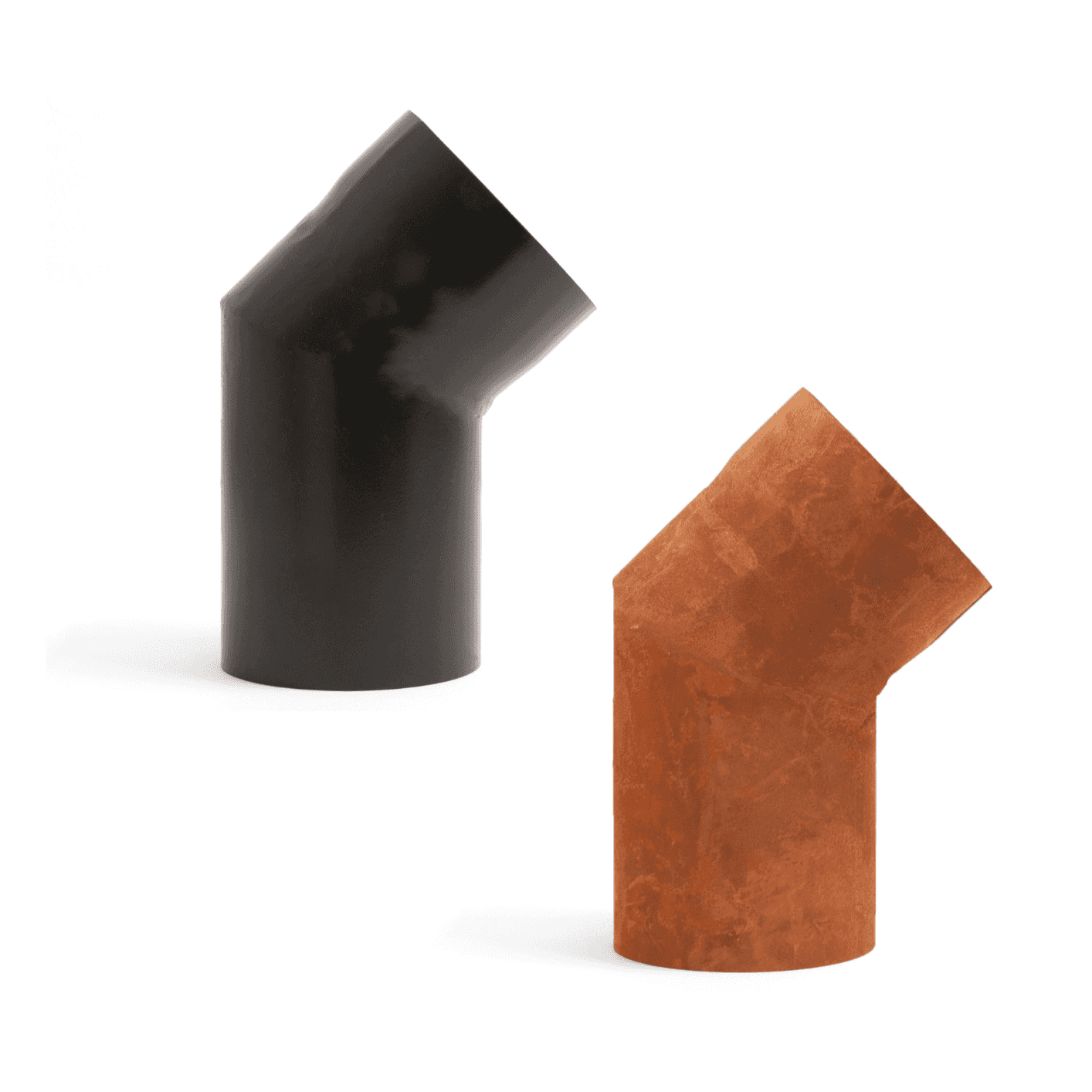 BonFeu Fireplace Smoke Redirection Connectors (45/90 degrees) - Corten/Black