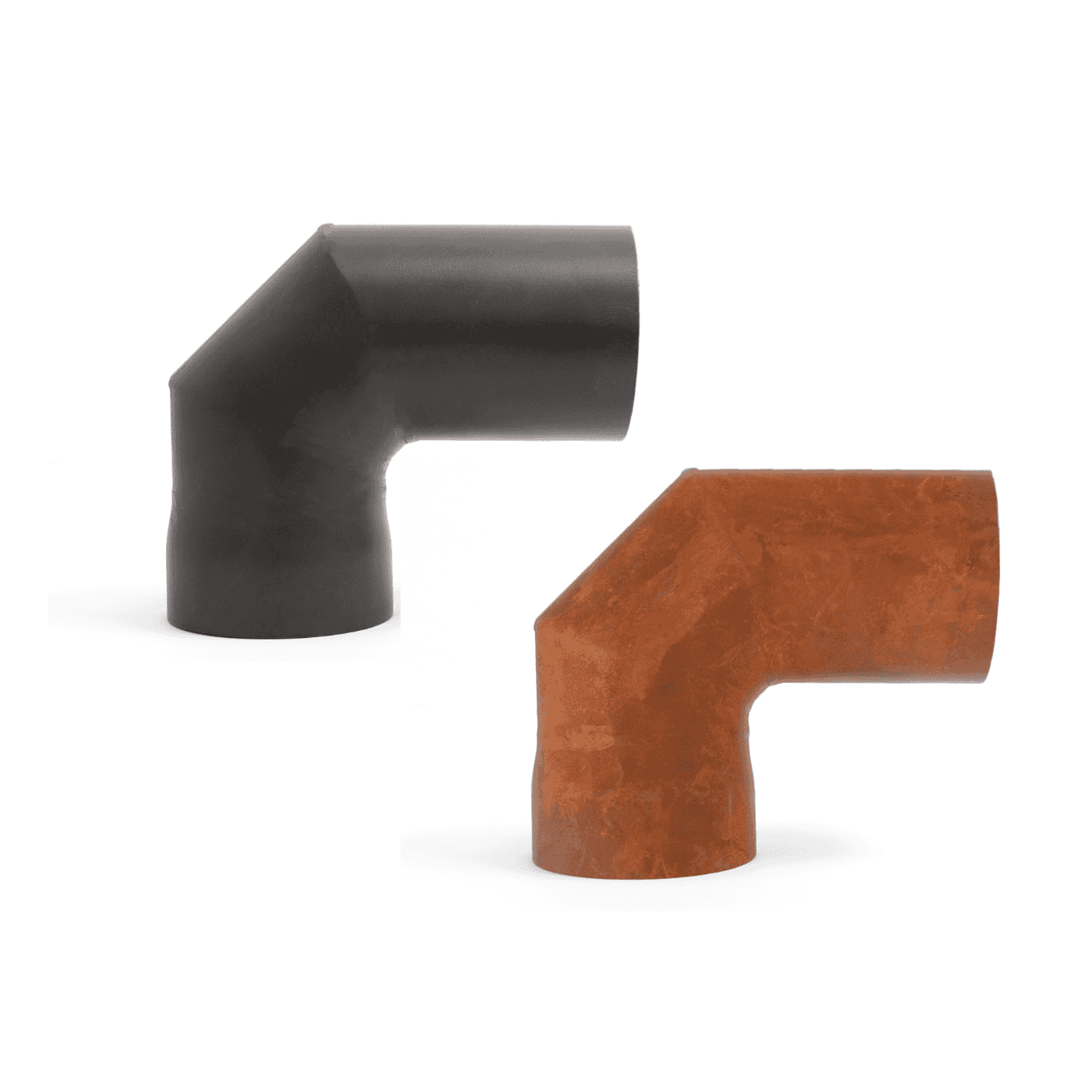 BonFeu Fireplace Smoke Redirection Connectors (45/90 degrees) - Corten/Black