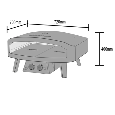 Cozze 24 Inch Gas Fired Pizza Oven - Black Edition Cozze