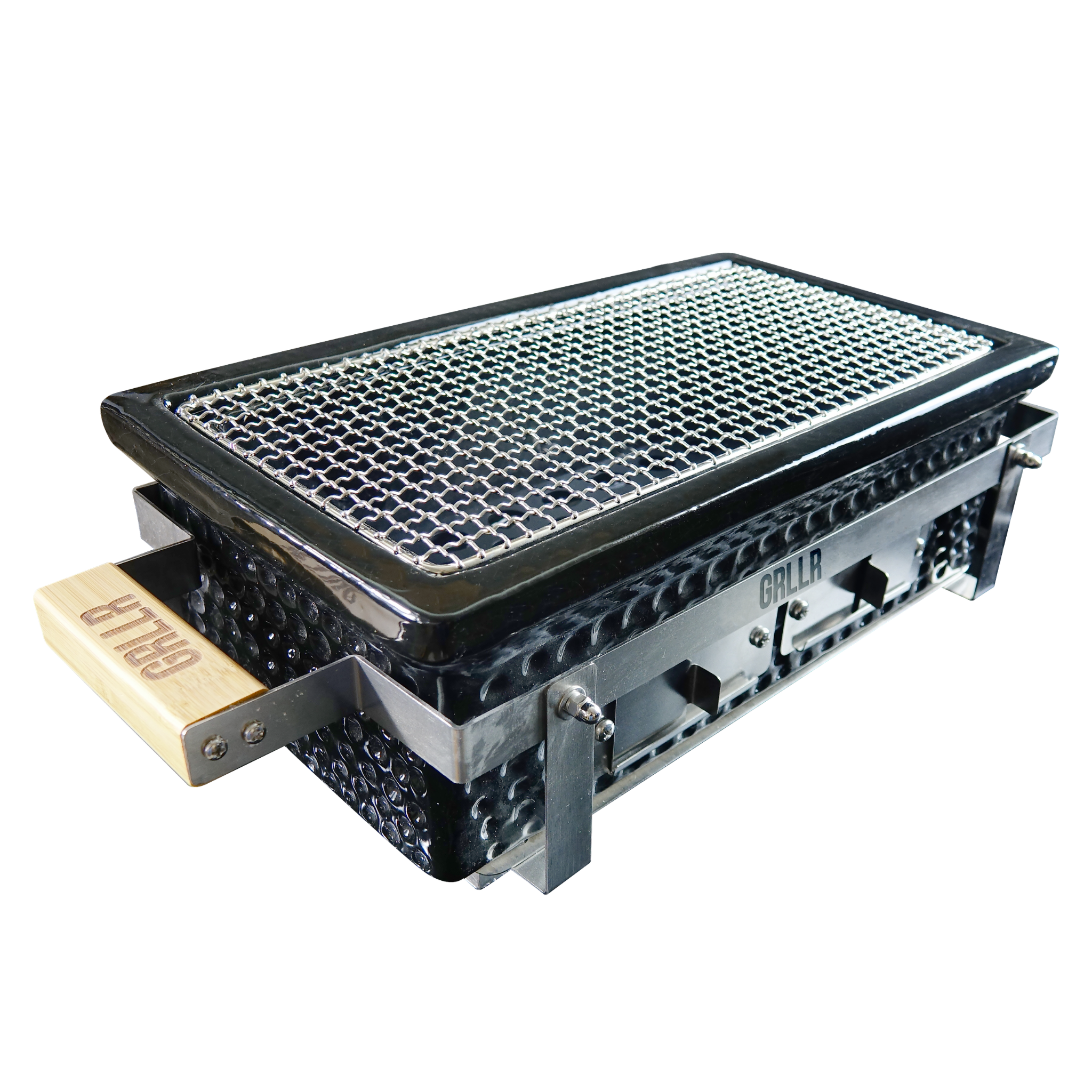 GRLLR Osaka Shichirin Rectangular Table Top Barbecue - Black/Red/White Grllr