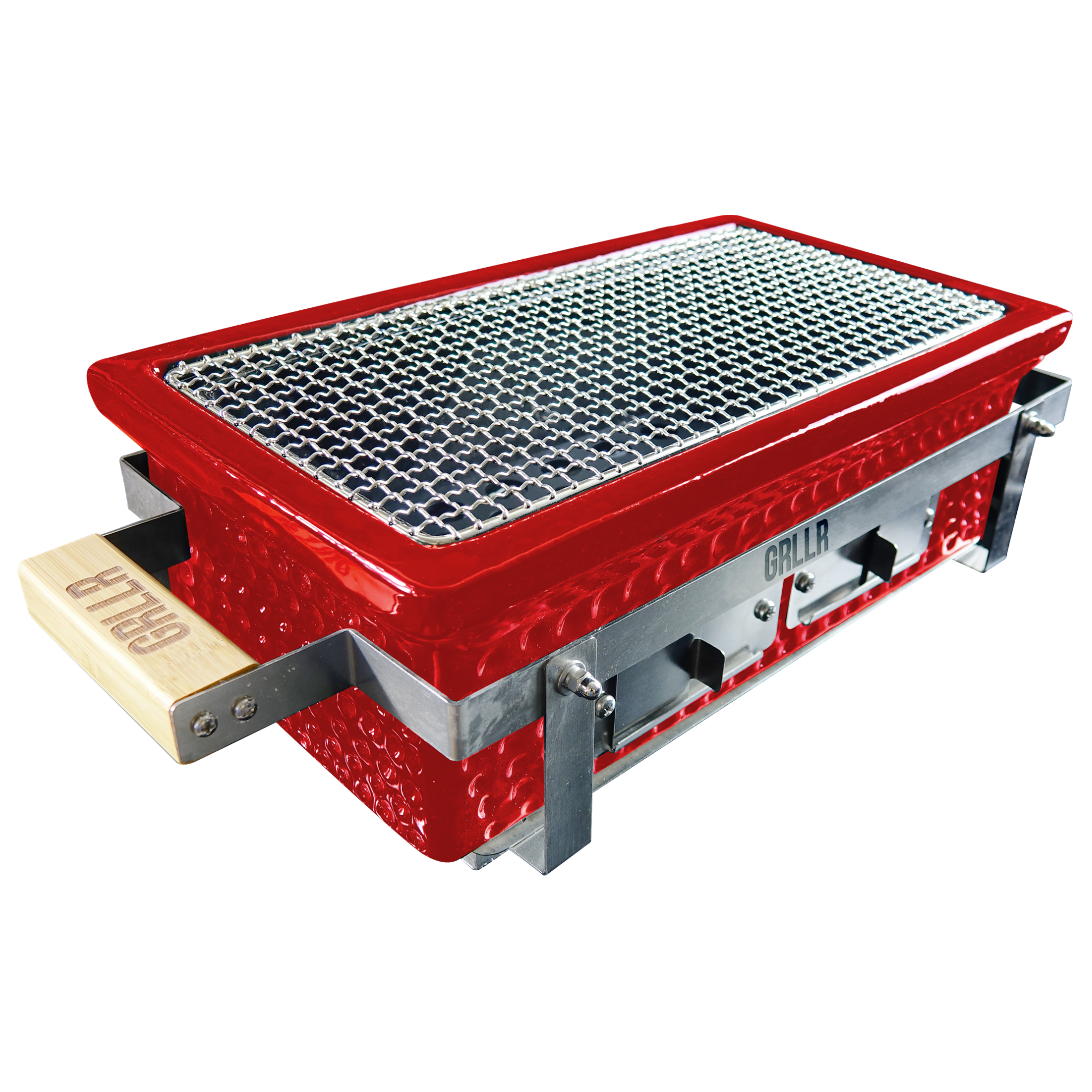 GRLLR Osaka Shichirin Rectangular Table Top Barbecue - Black/Red/White Grllr