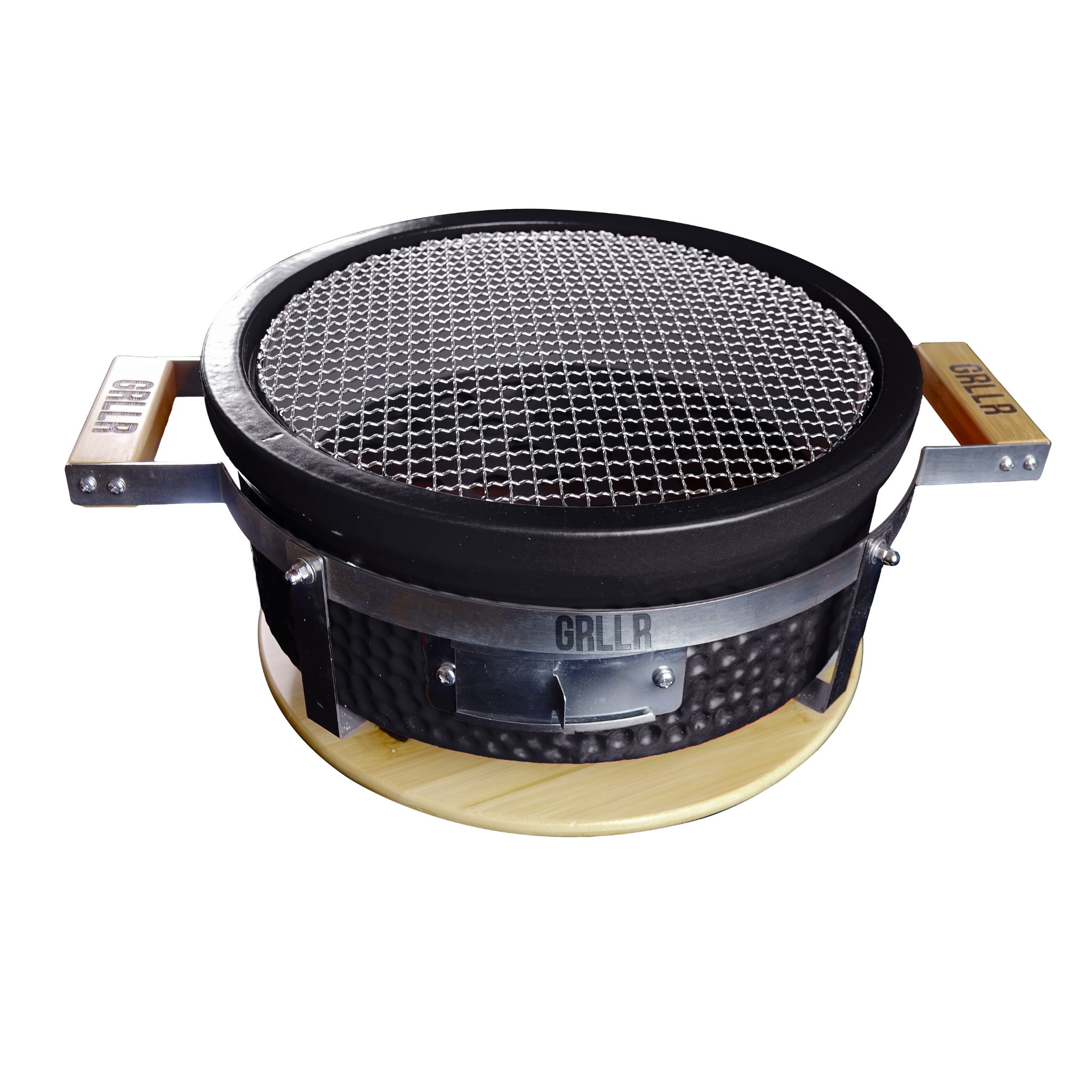GRLLR Tokyo Shichirin Round Table Top Barbecue - Black/Red/White Grllr