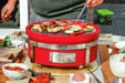 GRLLR Tokyo Shichirin Round Table Top Barbecue - Black/Red/White Grllr