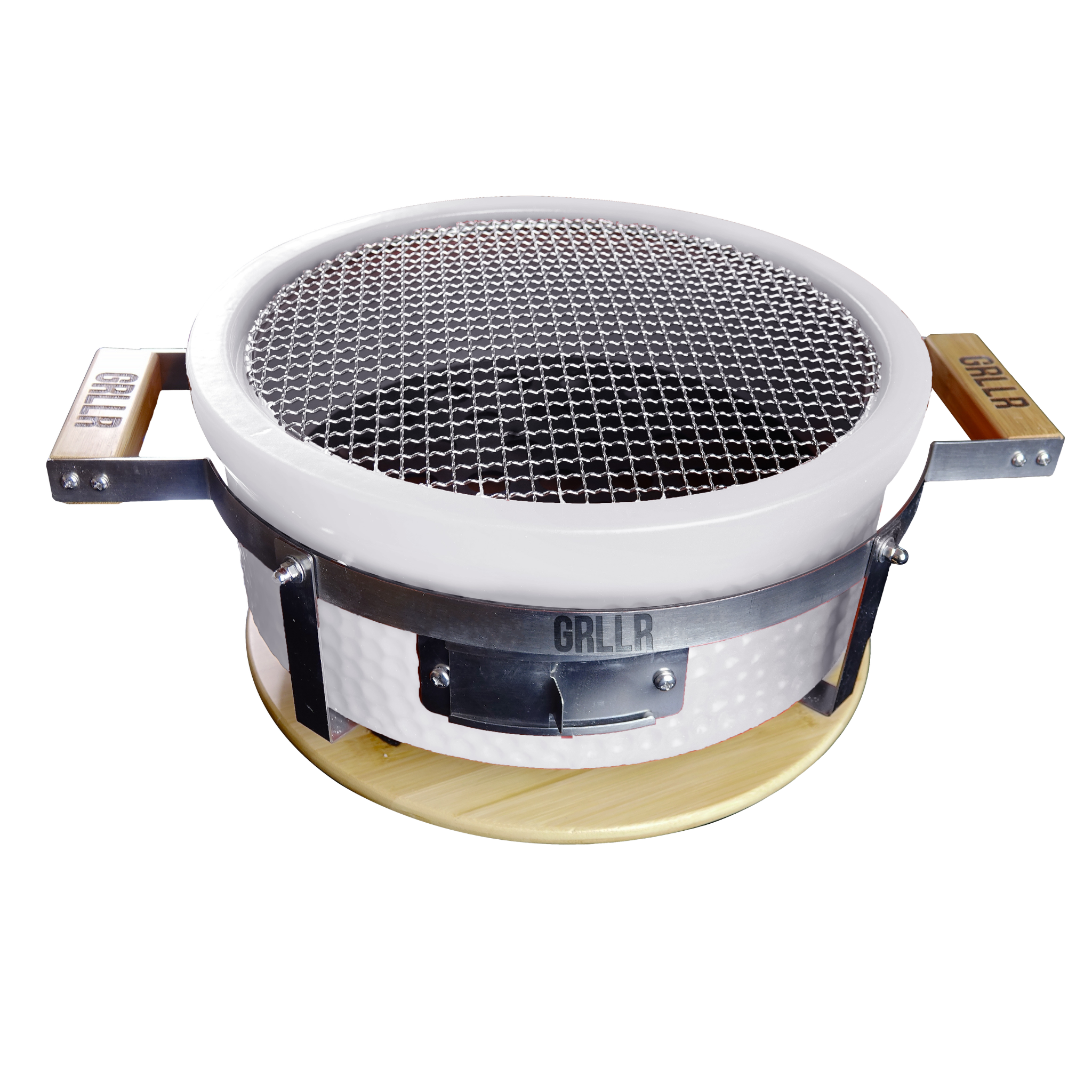 GRLLR Tokyo Shichirin Round Table Top Barbecue - Black/Red/White Grllr