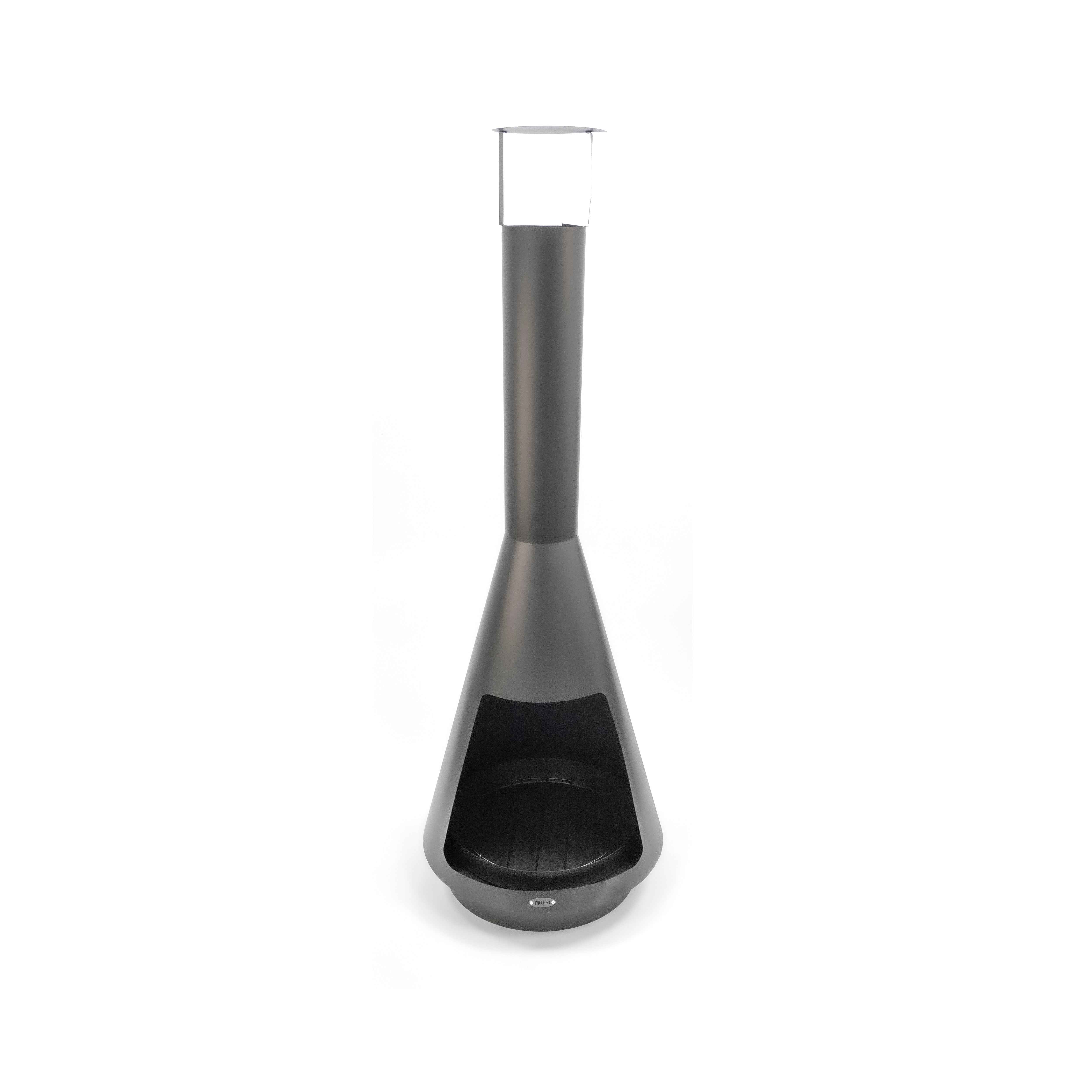 HEAT La Luz Outdoor Garden Fireplace - Black