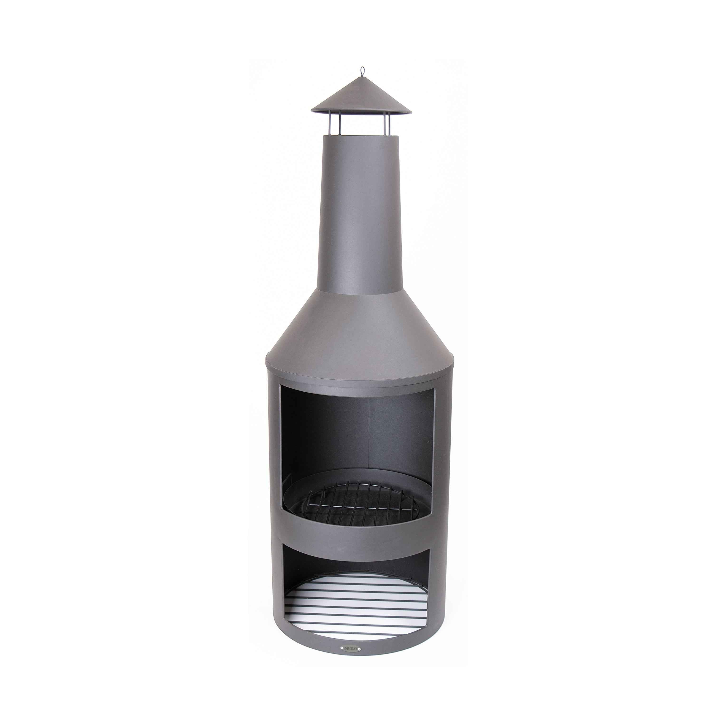 HEAT Larvik Outdoor Garden Fireplace - Black
