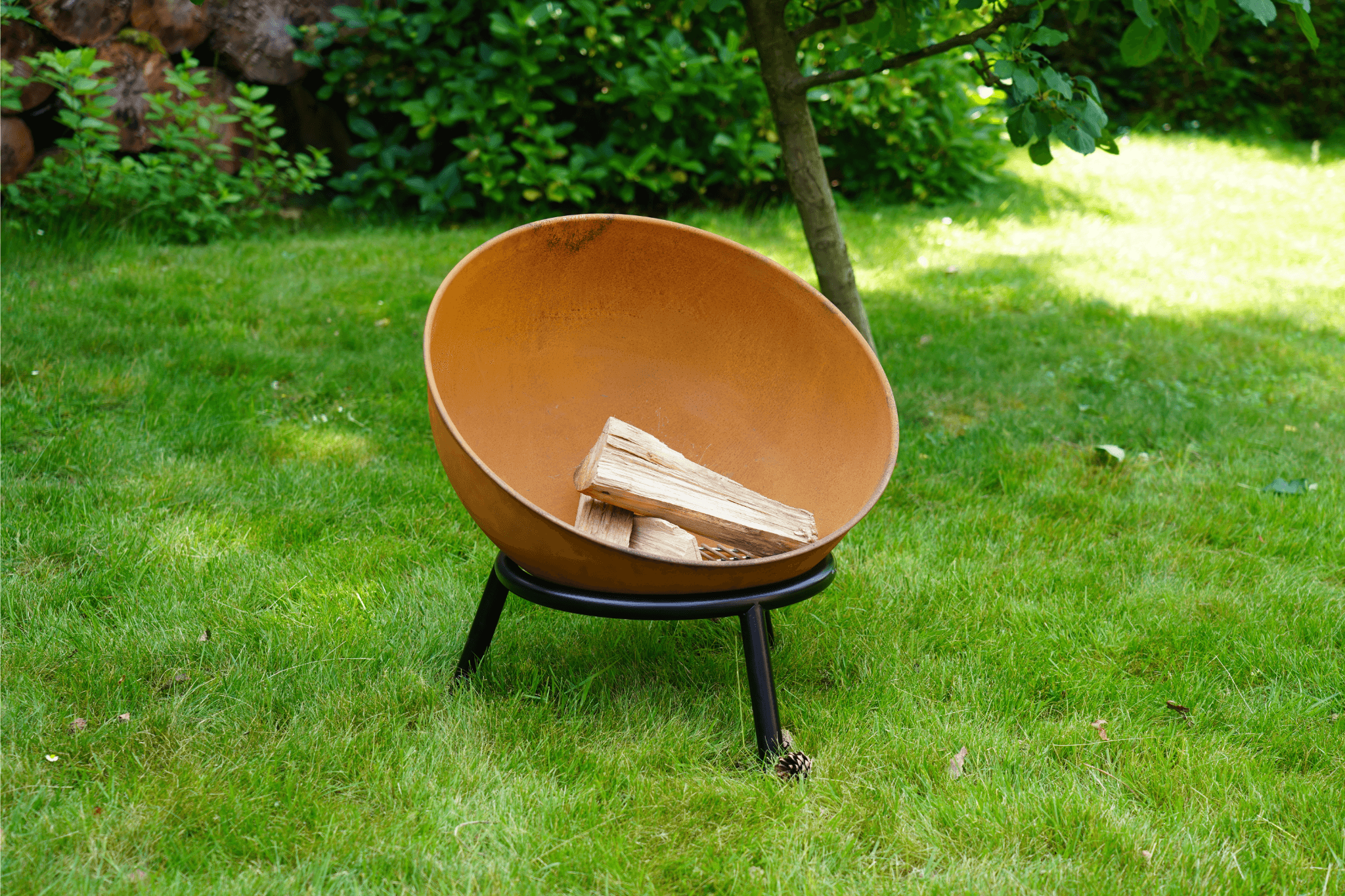 HEAT Kappa Round Outdoor Garden Firepit - Ø60 cm (Rust)