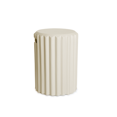 Happy Cocooning Rib Round Canister Enclosure - Oyster Beige Happy Cocooning