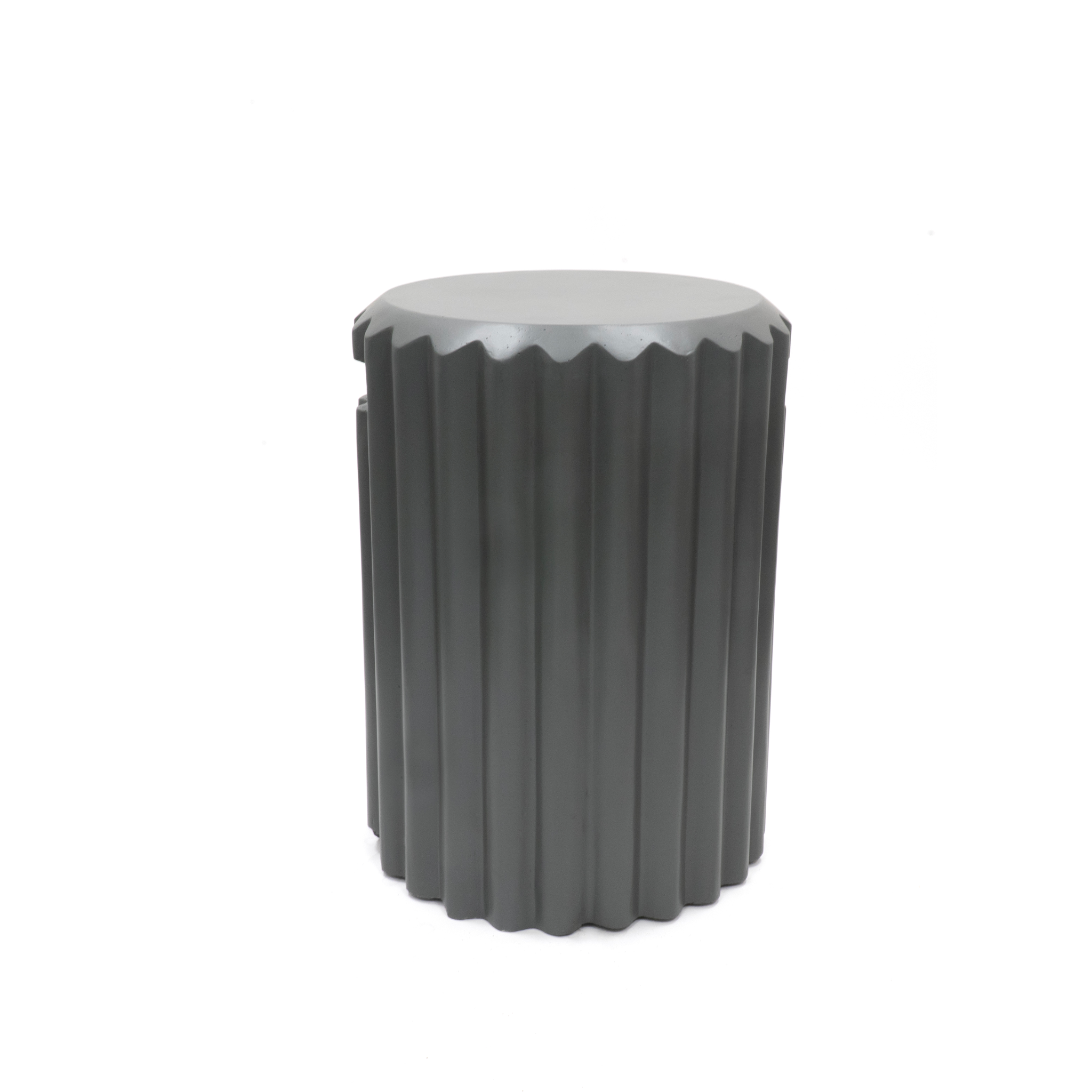 Happy Cocooning Rib Round Canister Enclosure - Smokey Anthracite Happy Cocooning