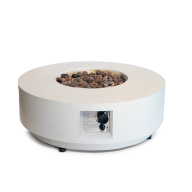 Happy Cocooning Estate Round 76 Gas Fire Pit - Oyster Beige Happy Cocooning