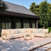 Happy Cocooning Estate Round 76 Gas Fire Pit - Travertine Happy Cocooning