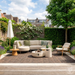 Happy Cocooning Estate Round 76 Gas Fire Pit - Travertine Happy Cocooning