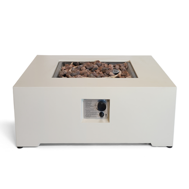 Happy Cocooning Estate Square 88 Gas Fire Pit - Oyster Beige Happy Cocooning
