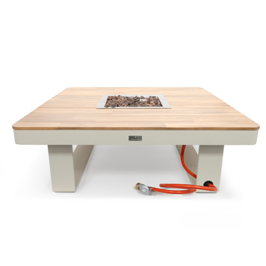 Happy Cocooning Horizon 95 Round Gas Fire Table - Oyster Beige Happy Cocooning