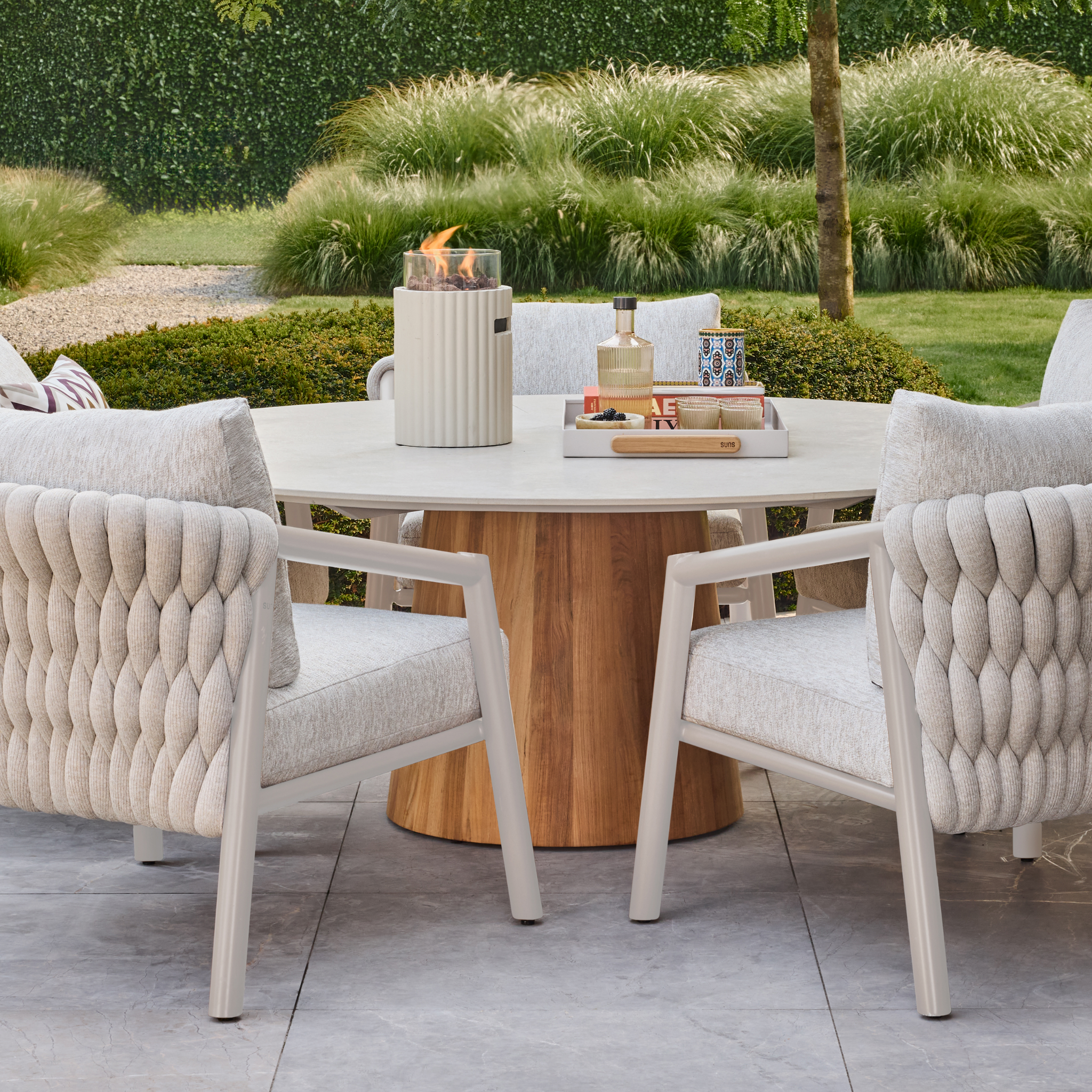 Happy Cocooning Lumi Rib Table Burner - Oyster Beige Happy Cocooning