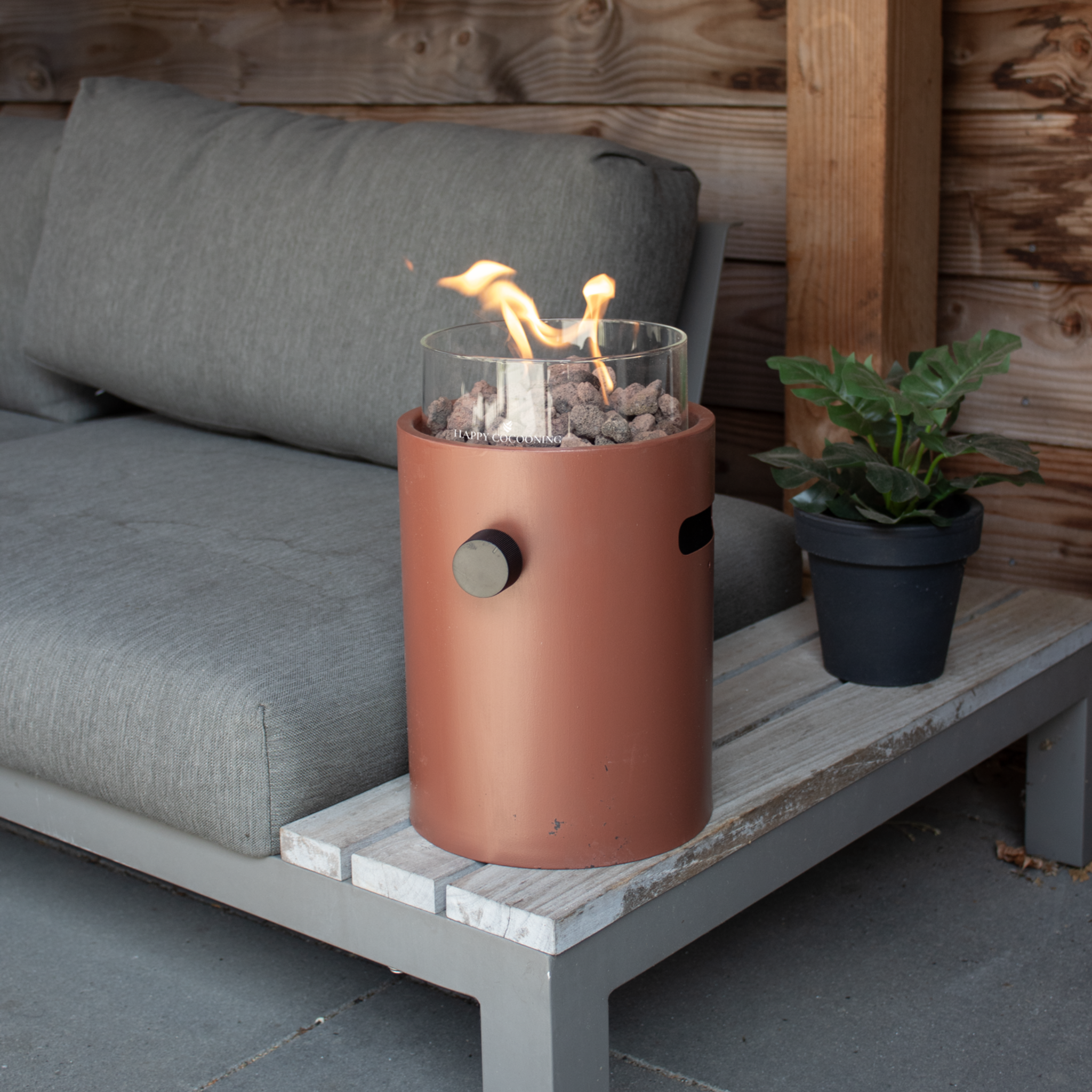 Happy Cocooning Lumi Steel Table Burner - Coral Red Happy Cocooning