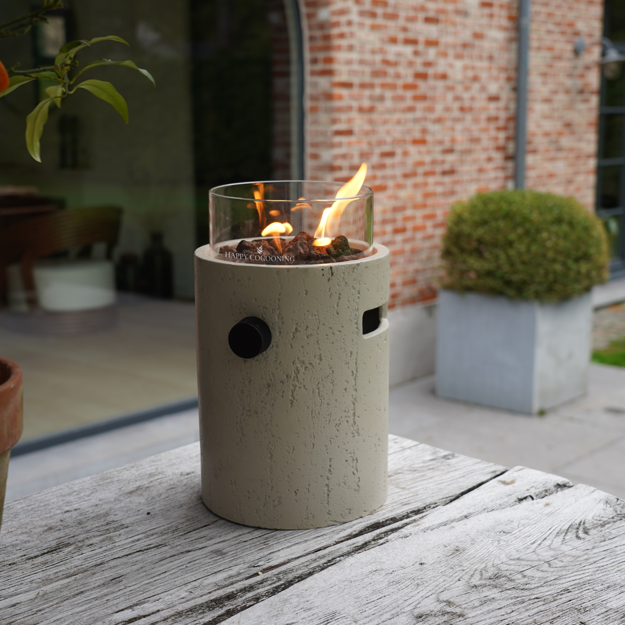 Happy Cocooning Lumi Stone Table Burner - Travertine Happy Cocooning