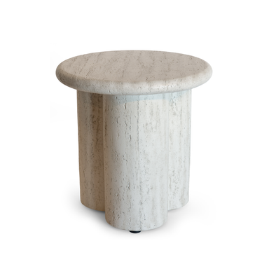 Happy Cocooning Side Table Rib Travertine Happy Cocooning