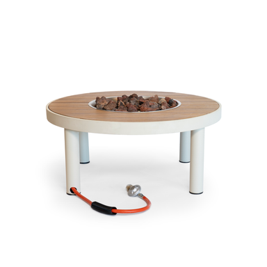 Happy Cocooning Riviera 80 Round Fire Table - Oyster Beige Happy Cocooning
