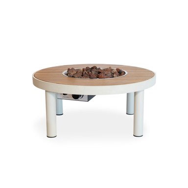 Happy Cocooning Riviera 80 Round Fire Table - Oyster Beige Happy Cocooning