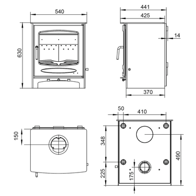 Henley Stoves Sherwood 12kW Multi Fuel Boiler Stove (Eco) Henley Stoves