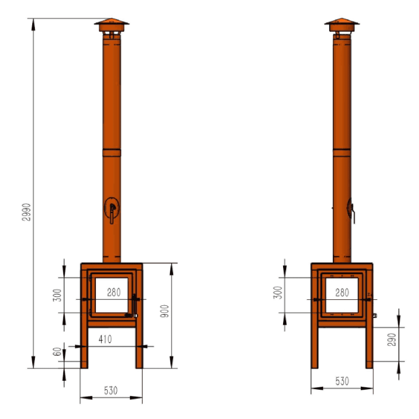 Henley Stoves Thor D12 Outdoor Wood Burner