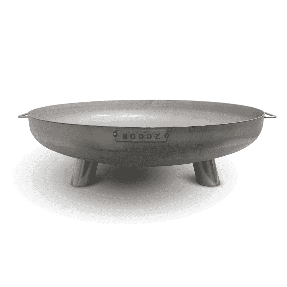 MOODZ 60cm Stainless Steel Fire Bowl With Feet & Handles