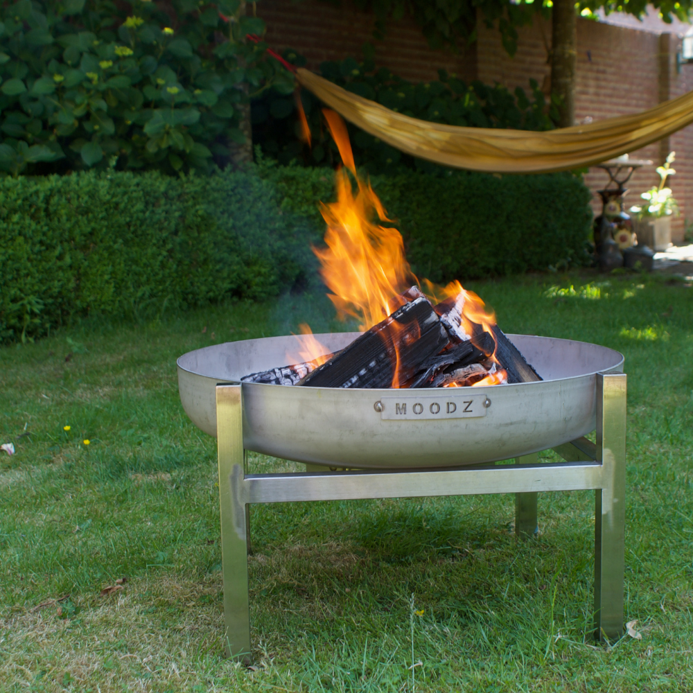 MOODZ Fire Bowl Square Feet - Stainless Steel