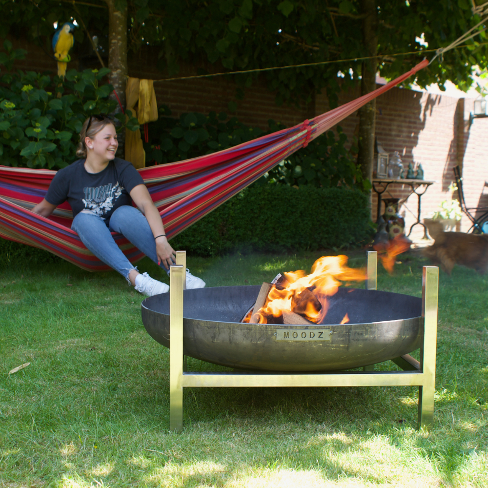 MOODZ Fire Bowl Square Feet - Stainless Steel