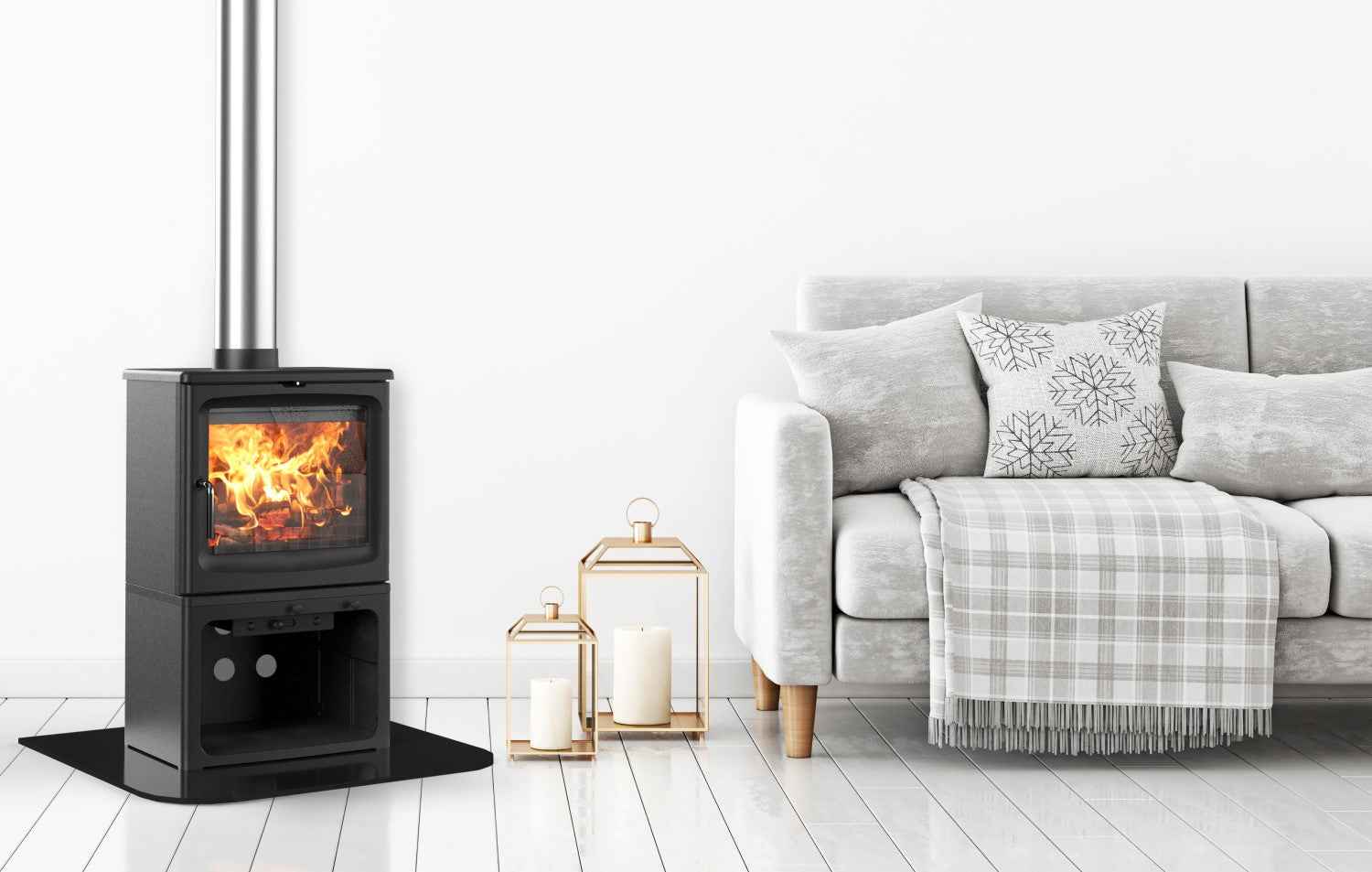 Saltfire Peanut 8 Tall 8kW Wood Burning Stove Saltfire