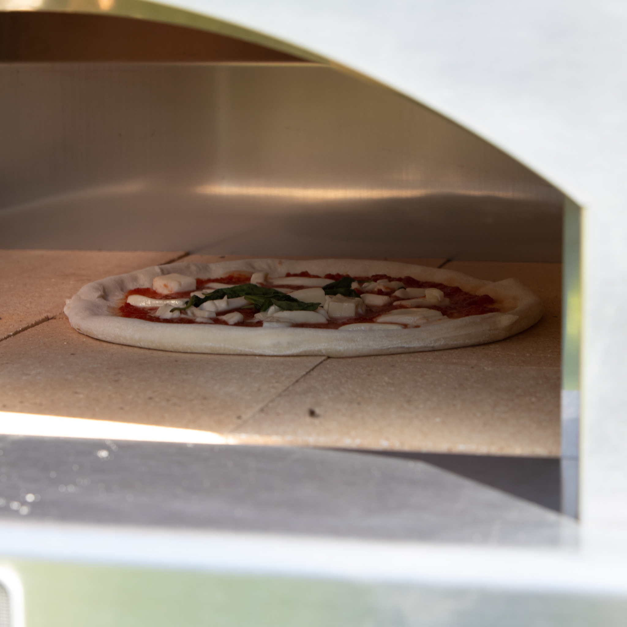 Fontana Forni Mangiafuoco Build In Duel Fuel Pizza Oven - Rosso/Anthracite/Stainless Steel Fontana Forni