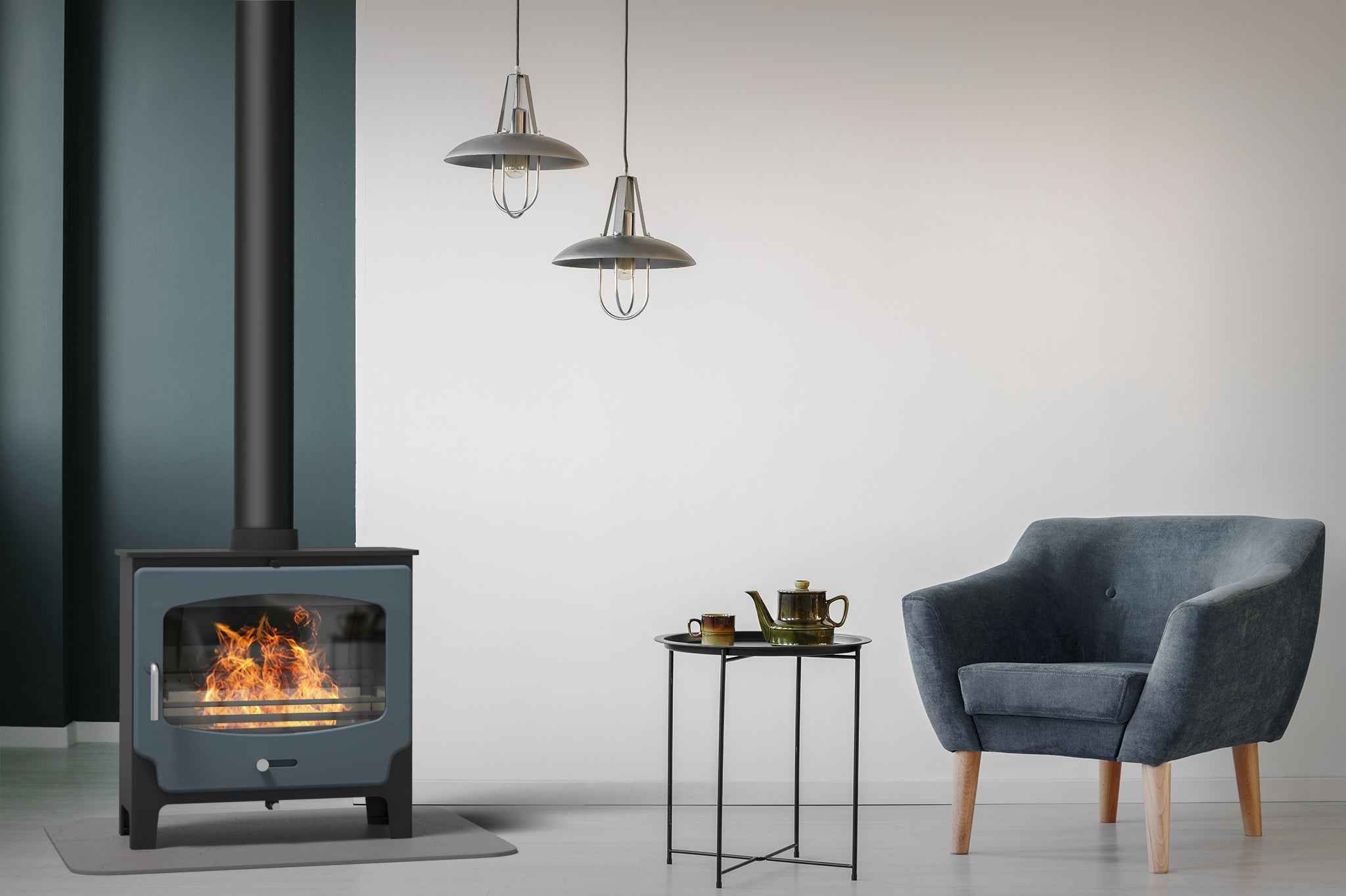 Saltfire ST-X Wide 5kW Multi-Fuel Stove Saltfire