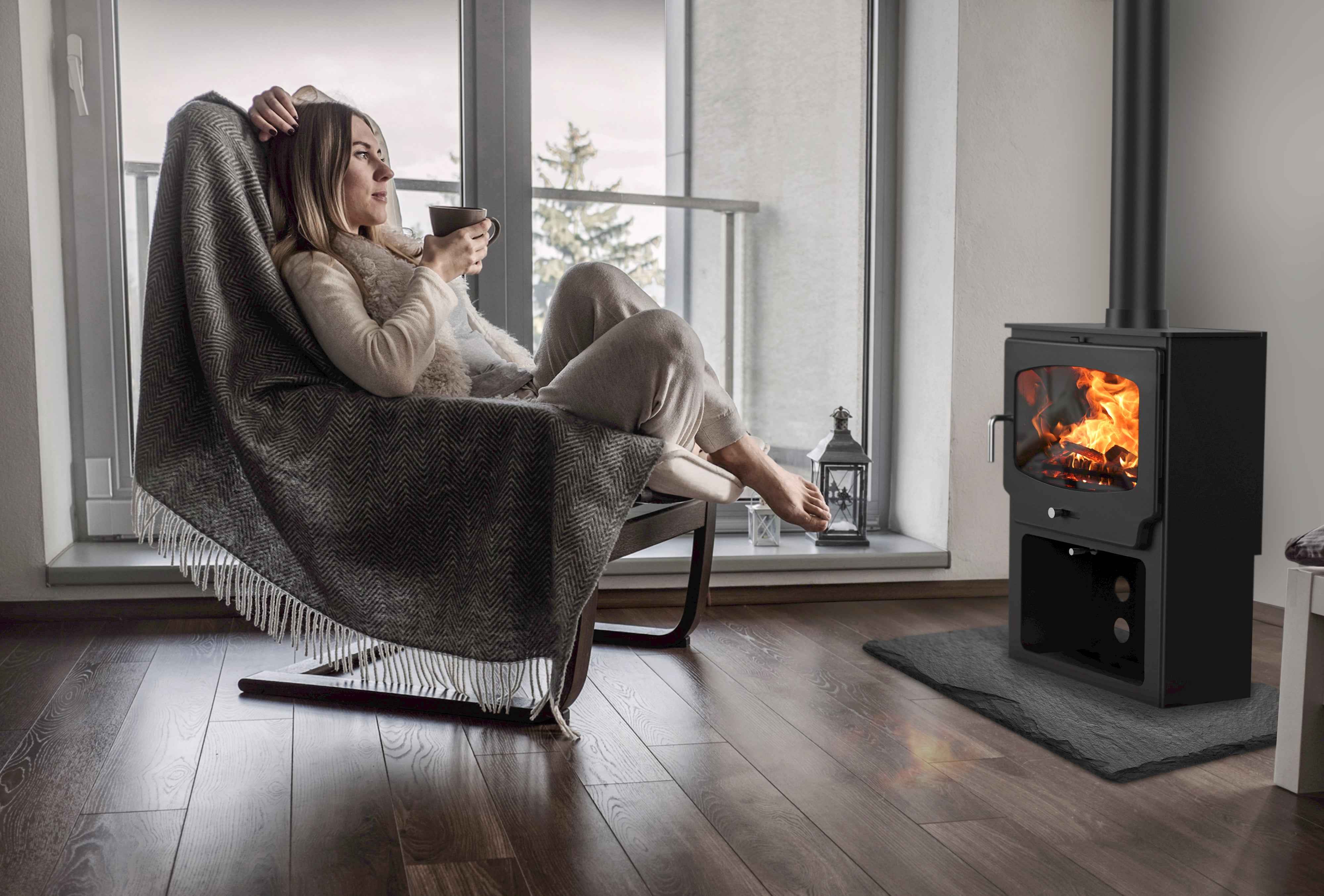 Saltfire ST-X Wide Tall 5kW Multi-Fuel Stove Saltfire