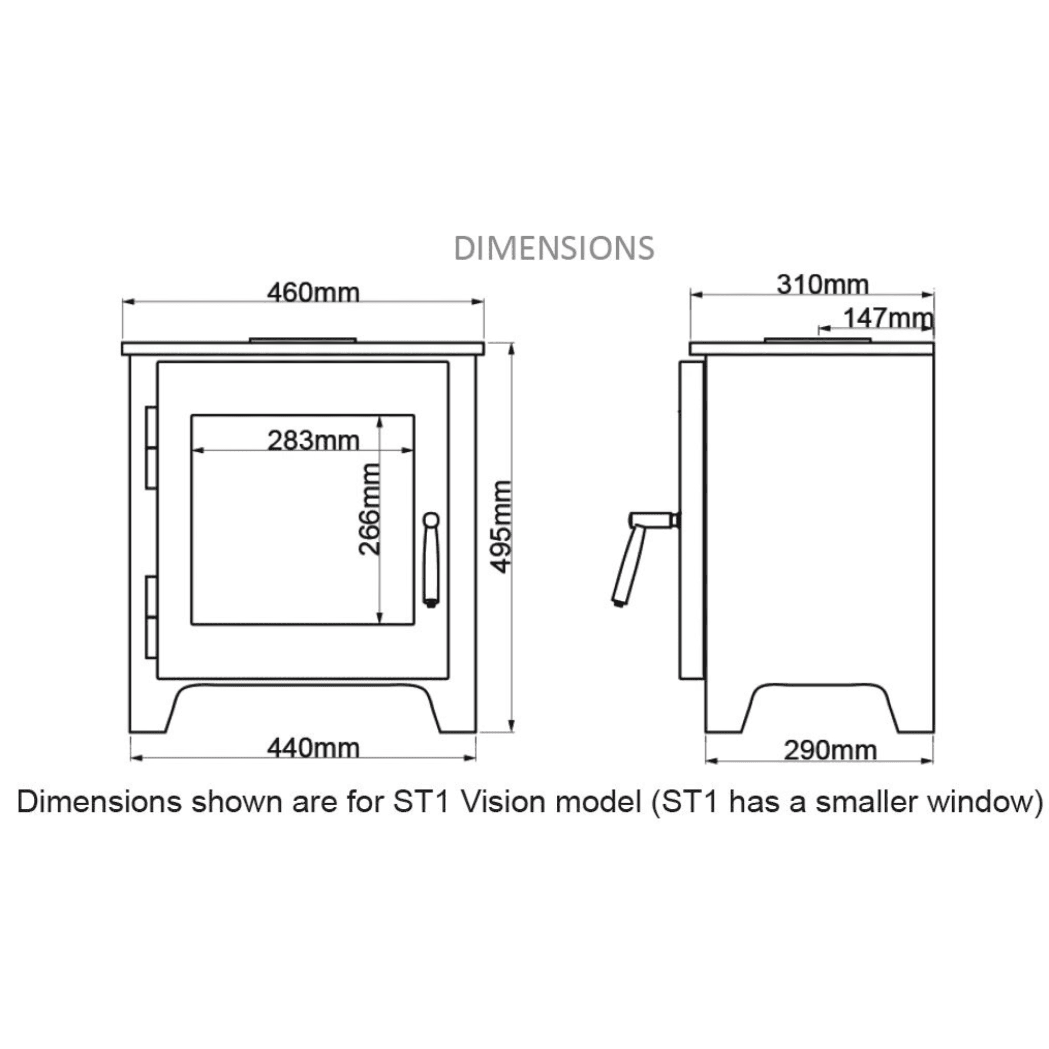 Saltfire ST1 Vision 5kW Wood Burning Stove Saltfire