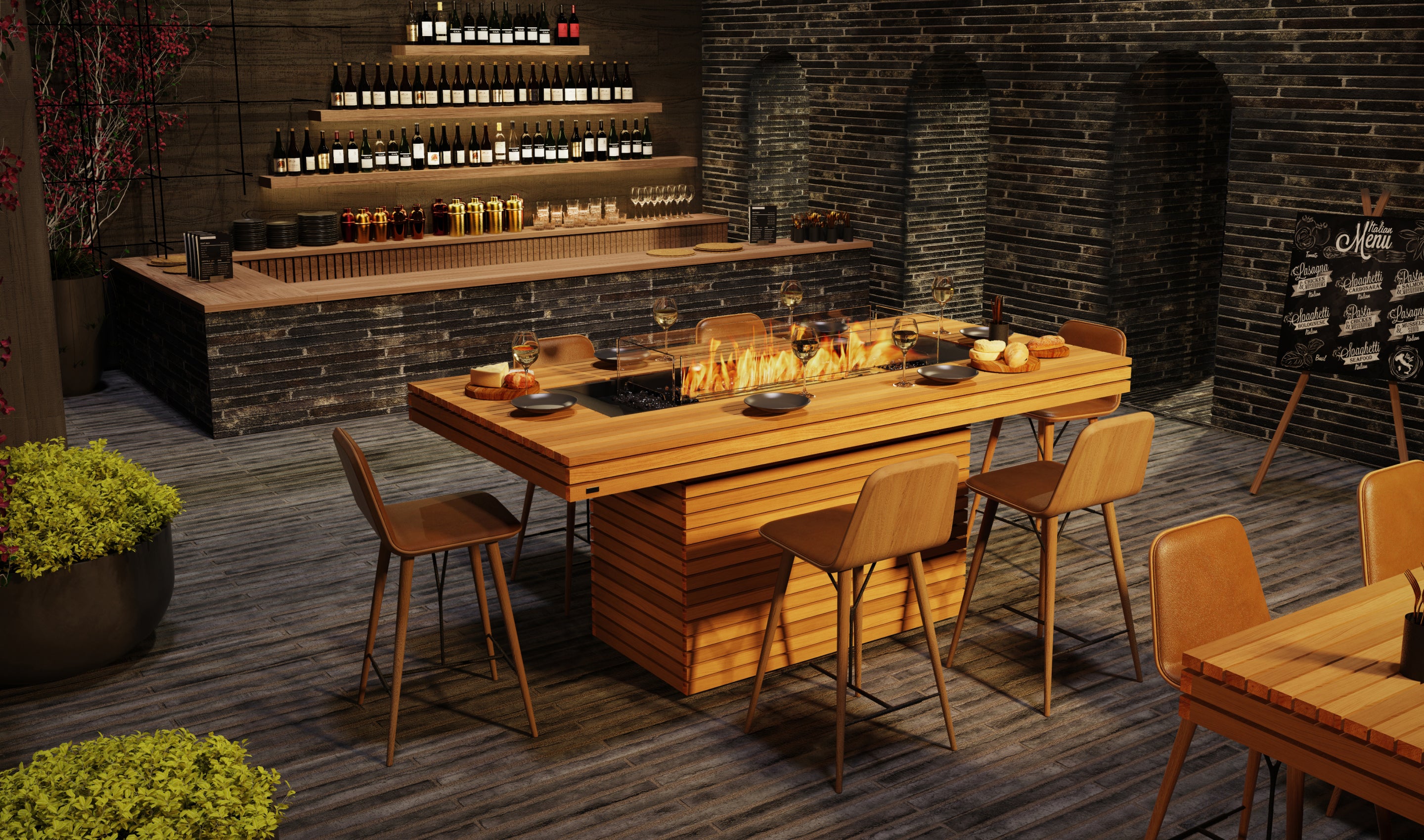 Gin 90 (Bar) Fire Pit Table